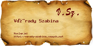 Várady Szabina névjegykártya