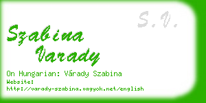 szabina varady business card